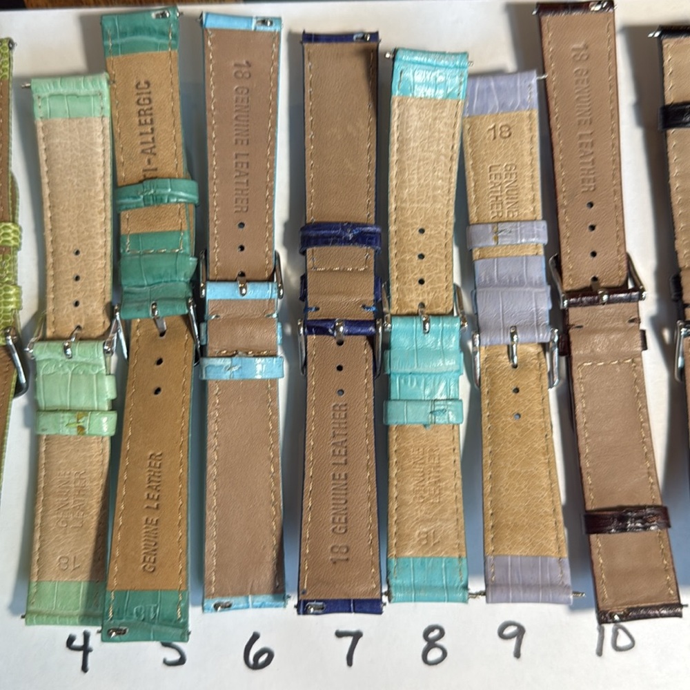 Genuine Leather Croc Watch Band Strap 18mm - Picture 8 of 9